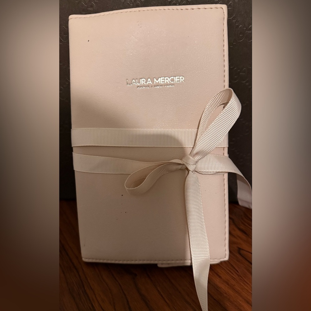 Laura Mercier Elegant Cream Pouch with Ribbon